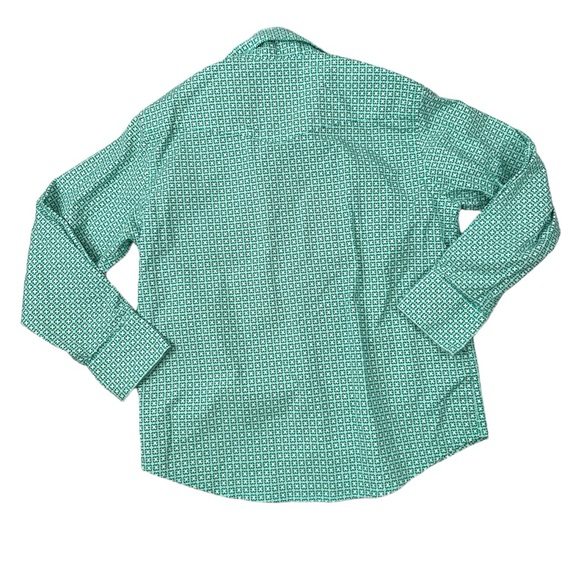 Wrangler George Strait Collection Pearl Snap Button Up Shirt Green/White Small - Picture 2 of 9